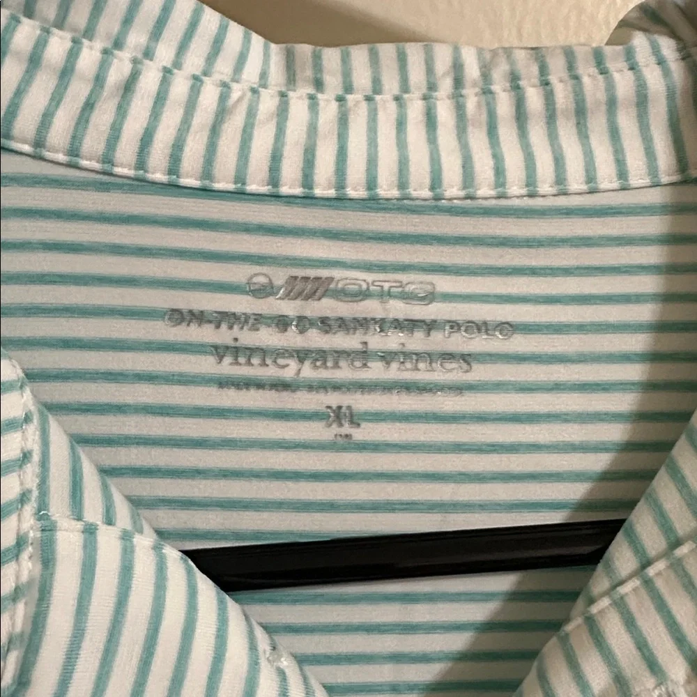 EUC Vineyard Vines‎ Boys On the Go Sankaty Striped Short Sleeve Polo XL